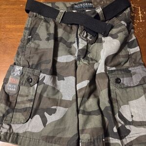 Blue Gear Camouflage Cargo Shorts